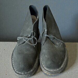 Men’s Clarks Originals Black Suede Desert Boots